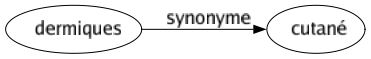 Synonyme de Dermiques : Cutané 