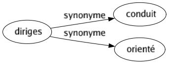 Synonyme de Diriges : Conduit Orienté 