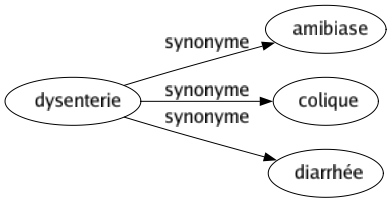 Synonyme de Dysenterie : Amibiase Colique Diarrhée 