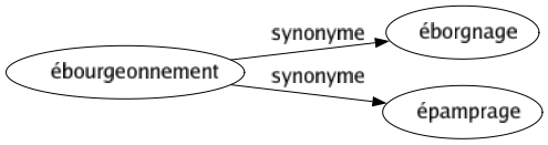 Synonyme de Ébourgeonnement : Éborgnage Épamprage 