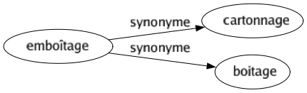 Synonyme de Emboîtage : Cartonnage Boitage 