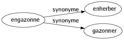 Synonyme de Engazonne : Enherber Gazonner 