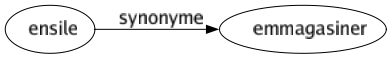 Synonyme de Ensile : Emmagasiner 