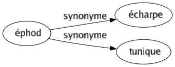 Synonyme de Éphod : Écharpe Tunique 