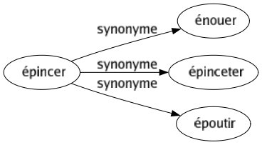 Synonyme de Épincer : Énouer Épinceter Époutir 