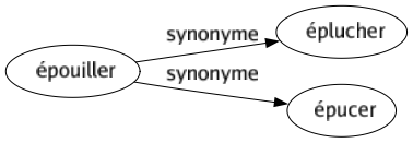 Synonyme de Épouiller : Éplucher Épucer 