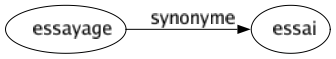 Synonyme de Essayage : Essai 