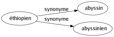 Synonyme de Éthiopien : Abyssin Abyssinien 