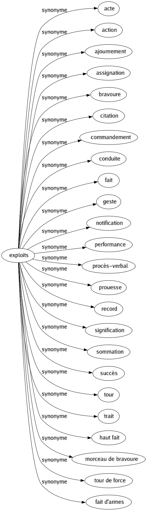 Synonyme De Exploits 24