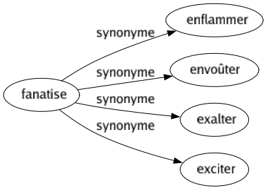 Synonyme de Fanatise : Enflammer Envoûter Exalter Exciter 