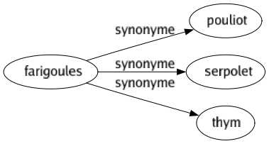 Synonyme de Farigoules : Pouliot Serpolet Thym 