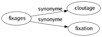 Synonyme de Fixages : Cloutage Fixation 