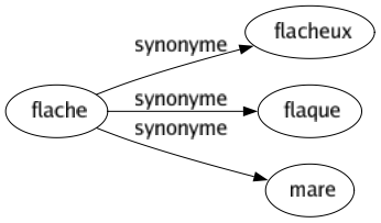 Synonyme de Flache : Flacheux Flaque Mare 