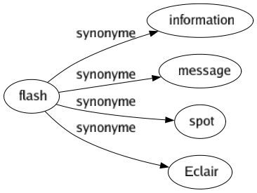 Synonyme de Flash : Information Message Spot Eclair 