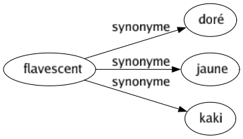 Synonyme de Flavescent : Doré Jaune Kaki 