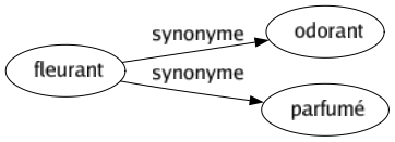 Synonyme de Fleurant : Odorant Parfumé 