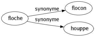 Synonyme de Floche : Flocon Houppe 