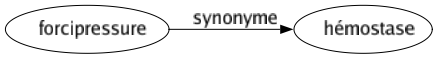 Synonyme de Forcipressure : Hémostase 