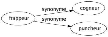 Synonyme de Frappeur : Cogneur Puncheur 