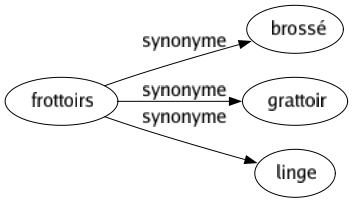 Synonyme de Frottoirs : Brossé Grattoir Linge 