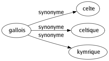 Synonyme de Gallois : Celte Celtique Kymrique 