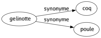 Synonyme de Gelinotte : Coq Poule 