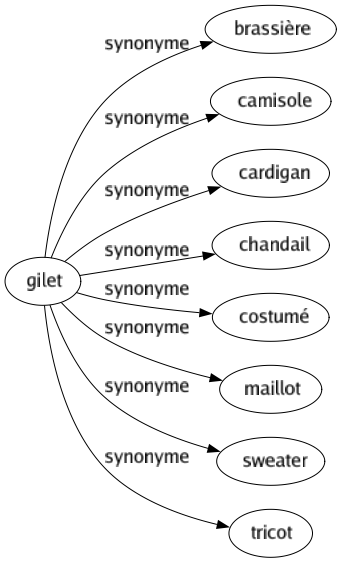 Synonyme de Gilet (8)