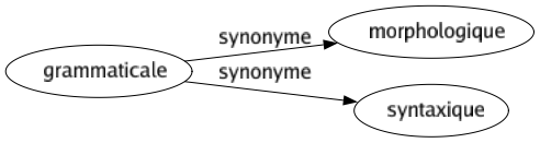 Synonyme de Grammaticale : Morphologique Syntaxique 