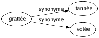 Synonyme de Grattée : Tannée Volée 