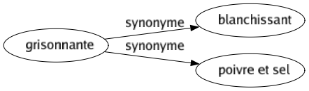 Synonyme de Grisonnante : Blanchissant Poivre et sel 