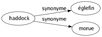 Synonyme de Haddock : Églefin Morue 