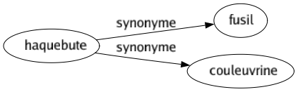 Synonyme de Haquebute : Fusil Couleuvrine 