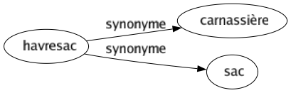 Synonyme de Havresac : Carnassière Sac 