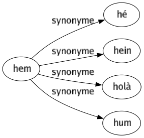 Synonyme de Hem : Hé Hein Holà Hum 