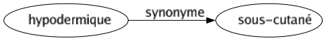 Synonyme de Hypodermique : Sous-cutané 