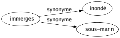 Synonyme de Immerges : Inondé Sous-marin 