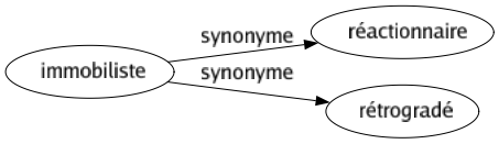 Synonyme de Immobiliste : Réactionnaire Rétrogradé 