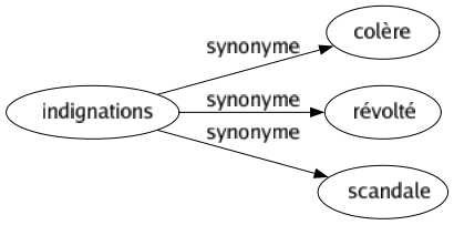 Synonyme de Indignations : Colère Révolté Scandale 