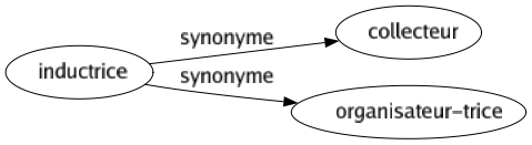 Synonyme de Inductrice : Collecteur Organisateur-trice 