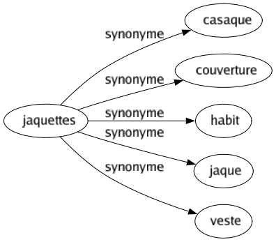 Synonyme de Jaquettes : Casaque Couverture Habit Jaque Veste 