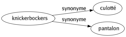 Synonyme de Knickerbockers : Culotté Pantalon 