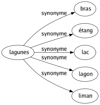 Synonyme de Lagunes : Bras Étang Lac Lagon Liman 