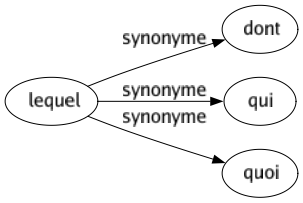 Synonyme de Lequel : Dont Qui Quoi 