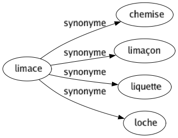 Synonyme de Limace : Chemise Limaçon Liquette Loche 
