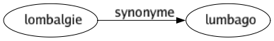 Synonyme de Lombalgie : Lumbago 