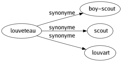 Synonyme de Louveteau : Boy-scout Scout Louvart 