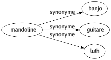 Synonyme de Mandoline : Banjo Guitare Luth 