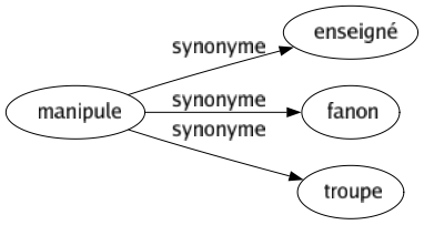 Synonyme de Manipule : Enseigné Fanon Troupe 