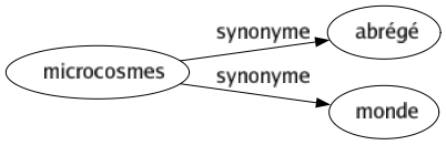 Synonyme de Microcosmes : Abrégé Monde 