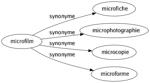 Synonyme de Microfilm : Microfiche Microphotographie Microcopie Microforme 